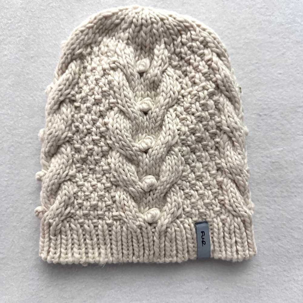 Turtle Fur Cream Cable Knit Bobble Beanie Hat Ivory Chunky Fisherman
